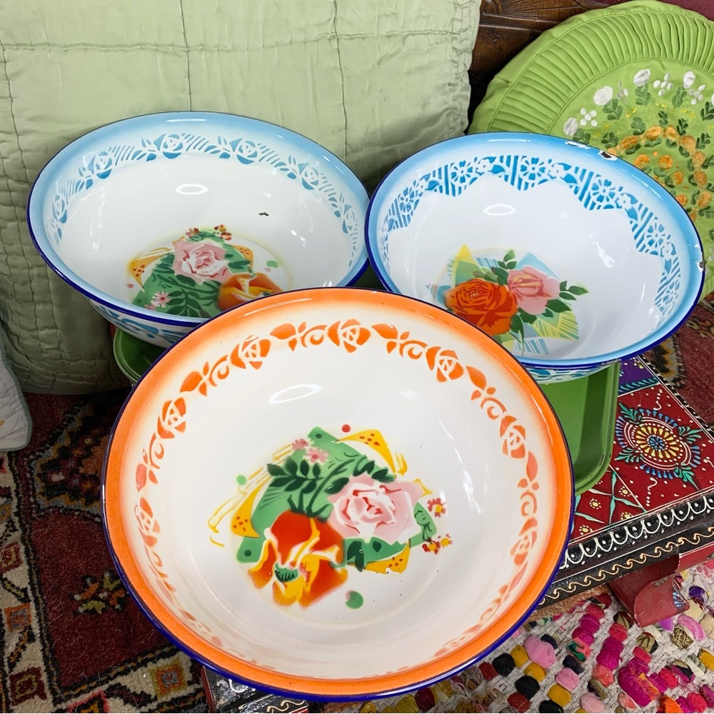 Yamata Enamelware Bowl set of 3